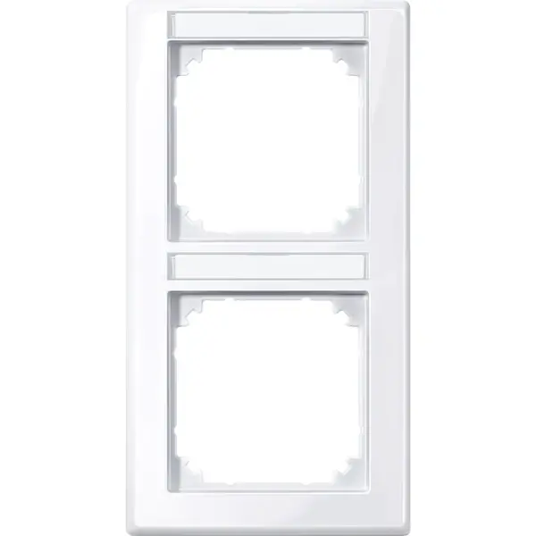 Schneider Electric - 470225 - M-SMART frame, 2-gang with labelling bra - 1