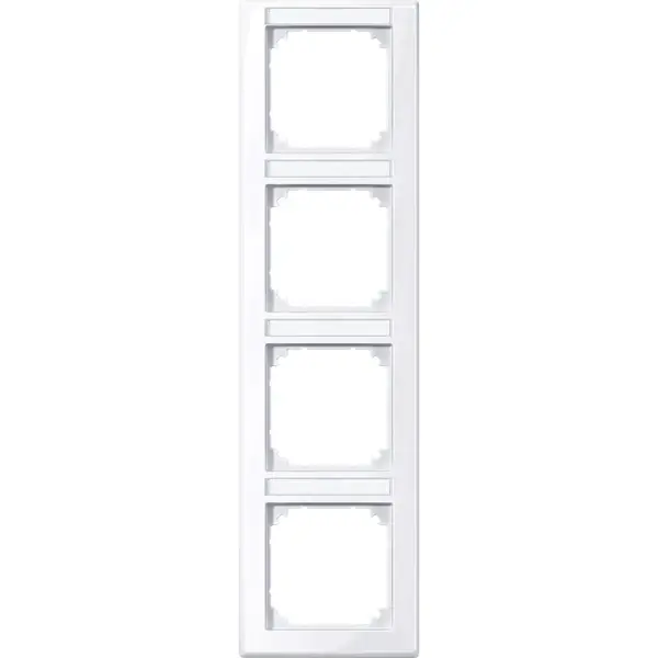 Schneider Electric - 470425 - M-SMART frame, 4-gang with labelling bra - 1