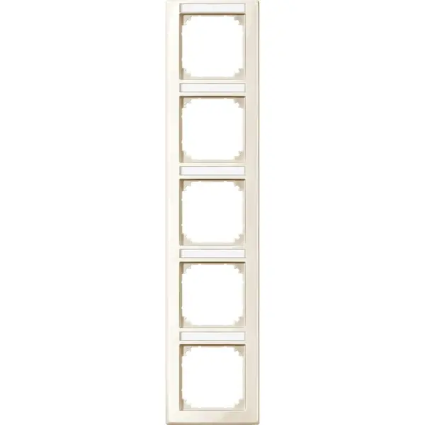 Schneider Electric - 470544 - M-SMART frame, 5-gang with labelling bra - 1
