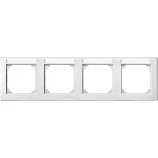 Schneider Electric - 473419 - M-SMART frame, 4-gang with labelling bra - 1