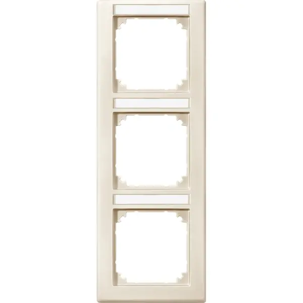 Schneider Electric - 474344 - M-SMART frame, 3-gang with labelling bra - 1