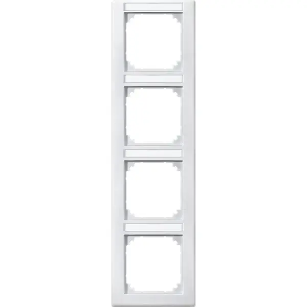 Schneider Electric - 474419 - M-SMART frame, 4-gang with labelling bra - 1