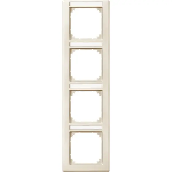 Schneider Electric - 474444 - M-SMART frame, 4-gang with labelling bra - 1