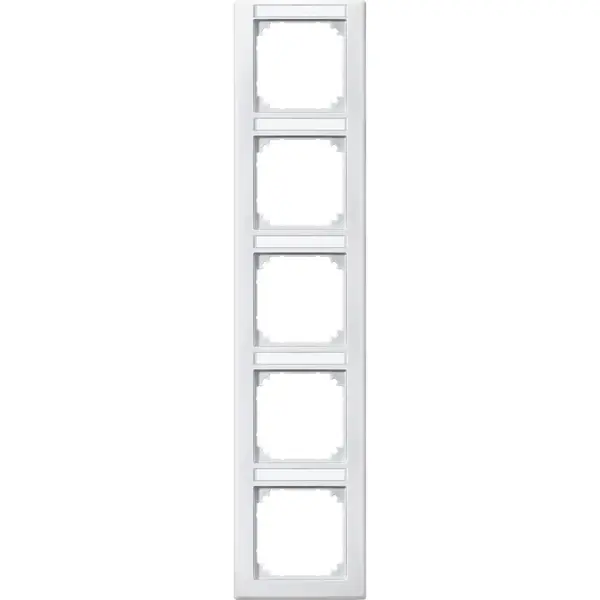 Schneider Electric - 474519 - M-SMART frame, 5-gang with labelling bra - 1