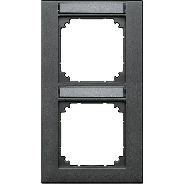 Schneider Electric - 476214 - M-PLAN frame, 2-gang with labelling opti - 1