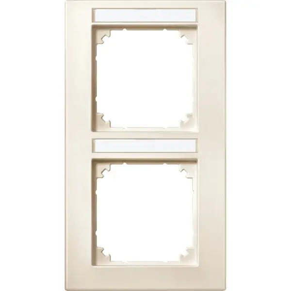 Schneider Electric - 476244 - M-PLAN frame, 2-gang with labelling opti - 1