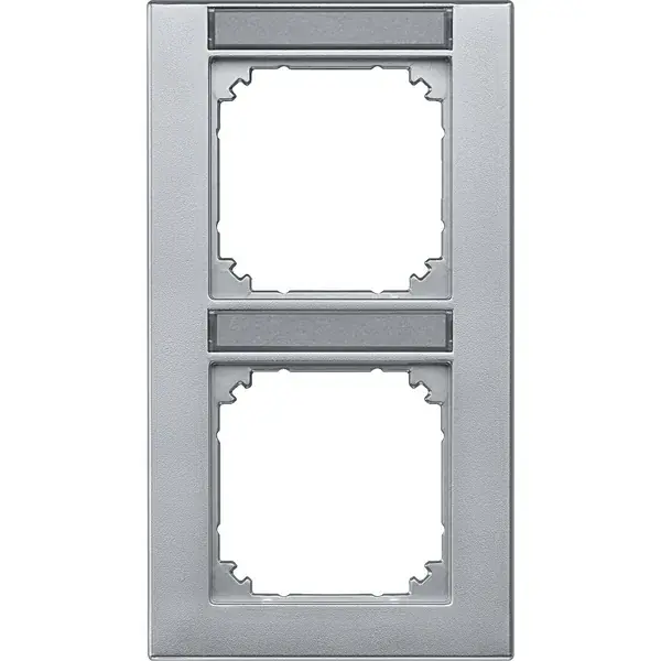 Schneider Electric - 476260 - M-PLAN frame, 2-gang with labelling opti - 1