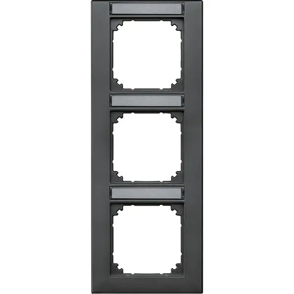 Schneider Electric - 476314 - M-PLAN frame, 3-gang for labelling, vert - 1