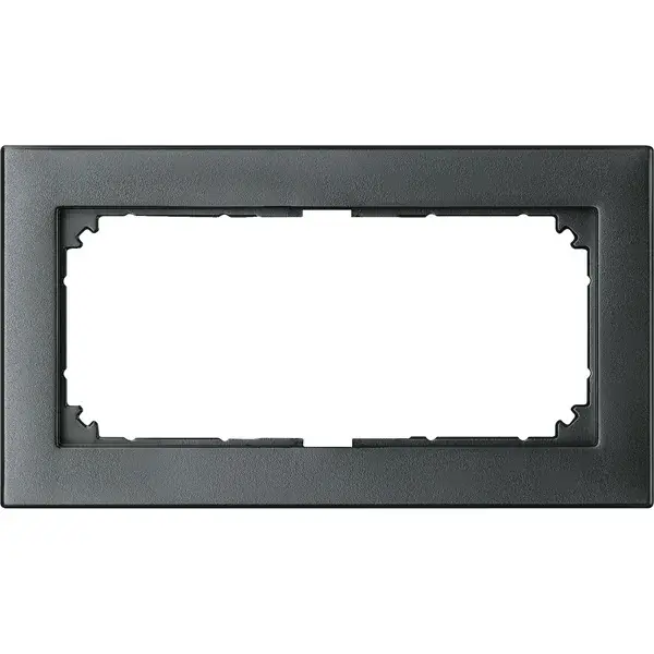 Schneider Electric - 488814 - M-PLAN Frames, 2-gangWithoutCentBr.Anth - 1