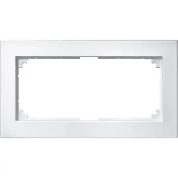 Schneider Electric - 488819 - M-PLAN Frames,2-gangWithoutCentralBrPolW - 1