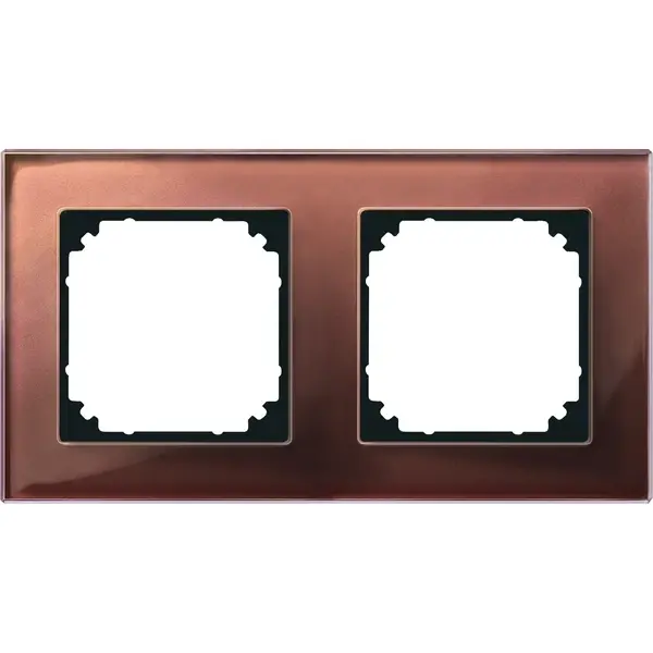 Schneider Electric - 489215 - M-PLAN real glass frame, 2-gang - 1