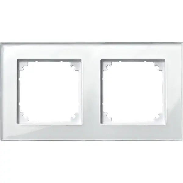 Schneider Electric - 489219 - M-PLAN real glass frame, 2-gang - 1
