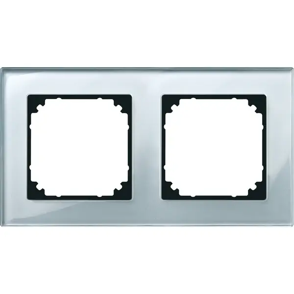 Schneider Electric - 489260 - M-PLAN real glass frame, 2-gang - 1