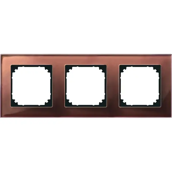 Schneider Electric - 489315 - M-PLAN real glass frame, 3-gang - 1