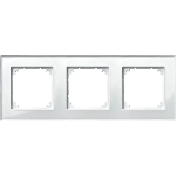 Schneider Electric - 489319 - M-PLAN real glass frame, 3-gang - 1