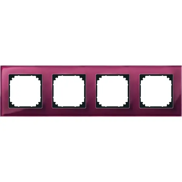 Schneider Electric - 489406 - M-PLAN real glass frame, 4-gang - 1