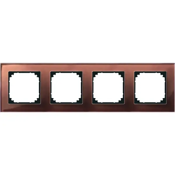 Schneider Electric - 489415 - M-PLAN real glass frame, 4-gang - 1