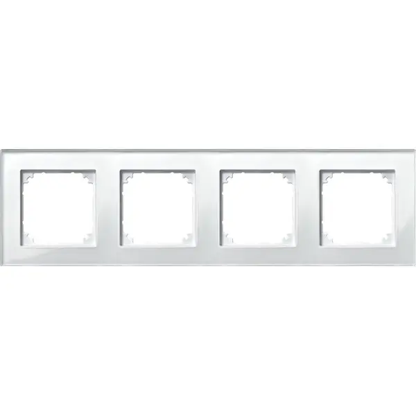 Schneider Electric - 489419 - M-PLAN real glass frame, 4-gang - 1