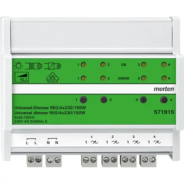 Schneider Electric - 571915 - Universal dimmer REG/4x230/150 W - 1