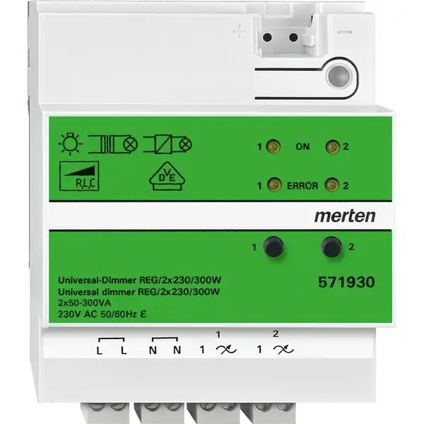 Schneider Electric - 571930 - Universal dimmer REG/2x230/300 W - 1