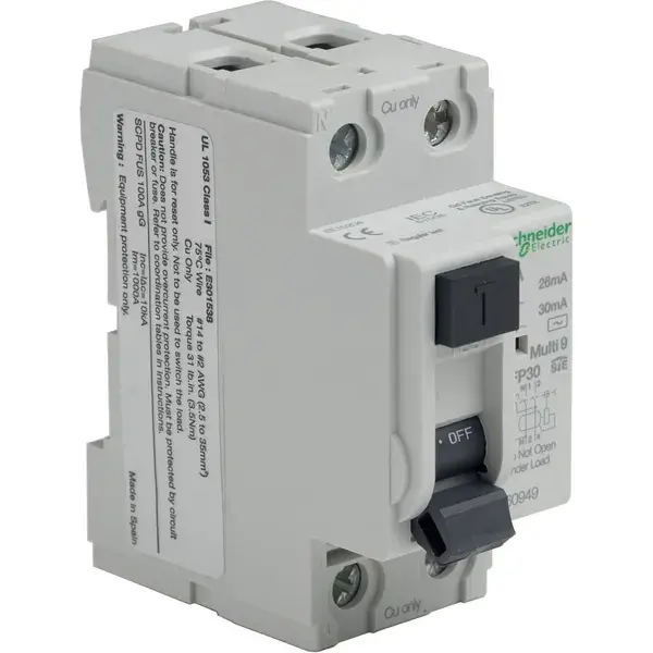 Schneider Electric - 60949 - gfp 2p 25a 30ma ac sie 12 - 1