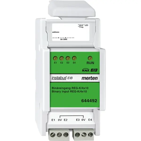 Schneider Electric - 644492 - Binary input REG-K/4x10, light grey - 1