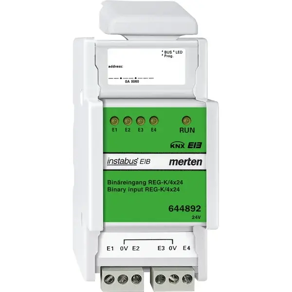 Schneider Electric - 644892 - Binary input REG-K/4x10, light grey - 1