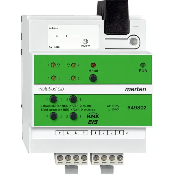 Schneider Electric - 649802 - Blind actuator REG-K/2x/10 with manual m - 1