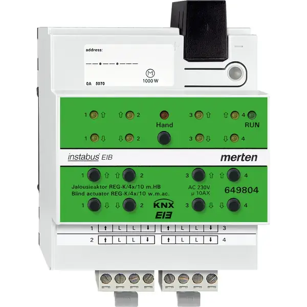 Schneider Electric - 649804 - Blind actuator REG-K/4x/10 with manual m - 1