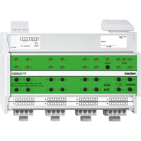 Schneider Electric - 649808 - Blind actuator REG-K/8x/10 with manual m - 1
