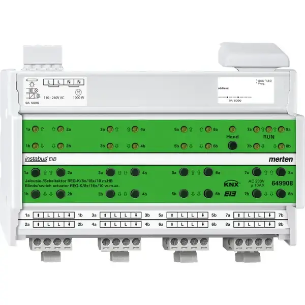 Schneider Electric - 649908 - Blind/switch actuator REG-K/ 8x/16x/10 w - 1