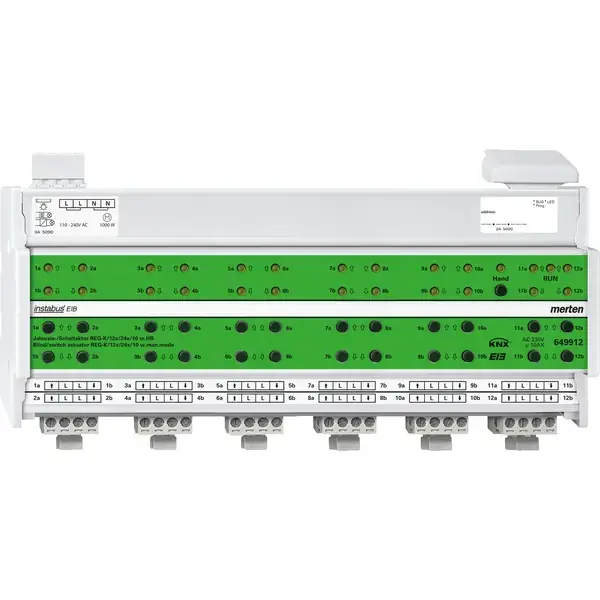 Schneider Electric - 649912 - Blind/switch actuator REG-K/ 12x/24x/10 - 1