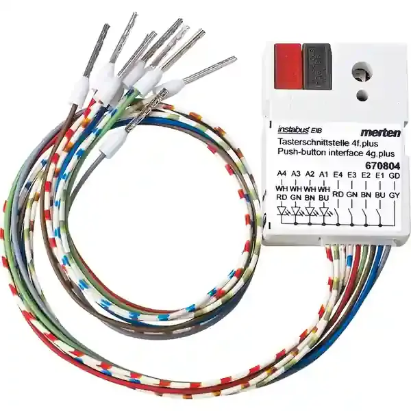Schneider Electric - 670804 - Push-button interface, 4-gang plus - 1