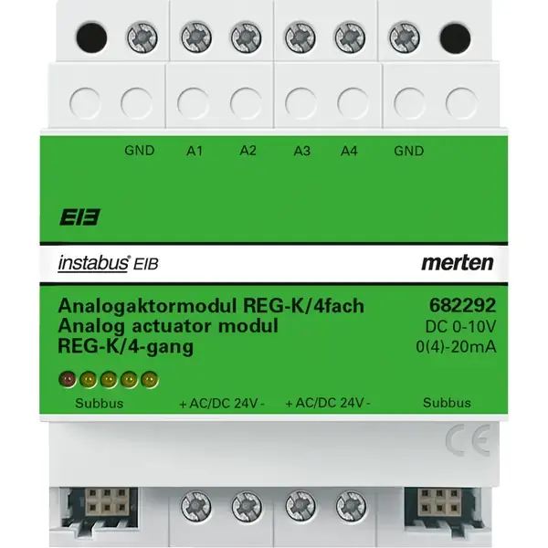 Schneider Electric - 682292 - Analogue actuator module REG/4-gang - 1