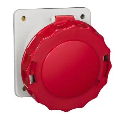 Schneider Electric - 81282 - PrtK 3P+E 63A 380-415V Ang Pnl Skt IP67 - 1