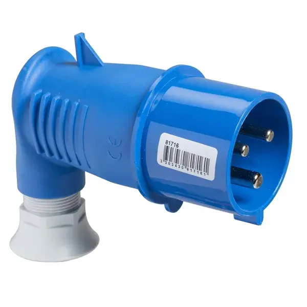 Schneider Electric - 81716 - PrtK 2P+E 32A 200-250V Ang Wndr Plg IP44 - 1
