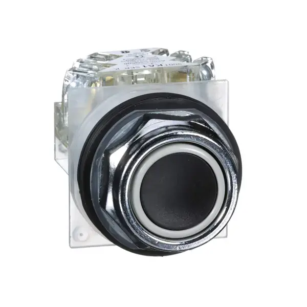 Schneider Electric - 9001KR1BH13 - 9001 pushbutton, flush black - 1