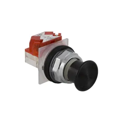 Schneider Electric - 9001KR24BH13 - 9001 Push button, mushroom, black - 1