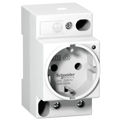 Schneider Electric - A9A15035 - SOCKET 2P+E 10/16A INDICATOR (DIN TYPE) - 1