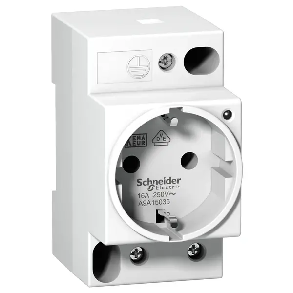 Schneider Electric - A9A15035 - SOCKET 2P+E 10/16A INDICATOR (DIN TYPE) - 1