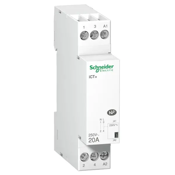 Schneider Electric - A9C15030 - ICT PLUS 20A 1P UC 230VAC CONTACTOR - 1