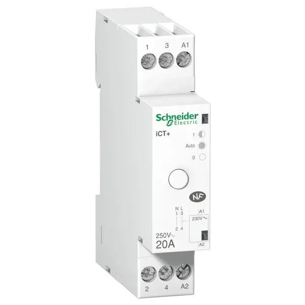 Schneider Electric - A9C15031 - ICT PLUS HC 20A 1P UC 230VAC CONTACTOR - 1