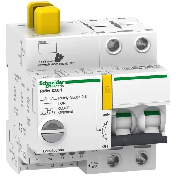 Schneider Electric - A9C65210 - ACTI 9 REFLEX IC60H TI24 10 A 2P CURVE C - 1