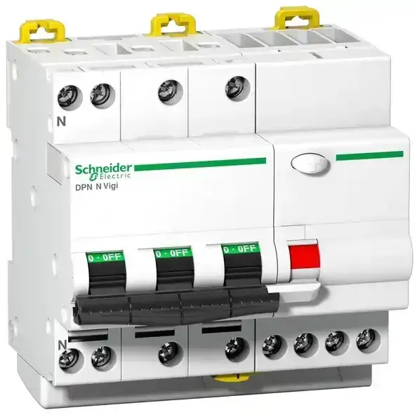Schneider Electric - A9D41710 - ACTI 9 DPN N VIGI 3PPN 10A C 6000A 300MA - 1