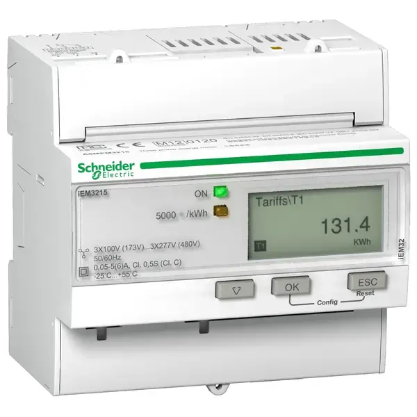 Schneider Electric - A9MEM3215 - TRIPHASE KWH METER CT MULTI-TARIFF MID - 1