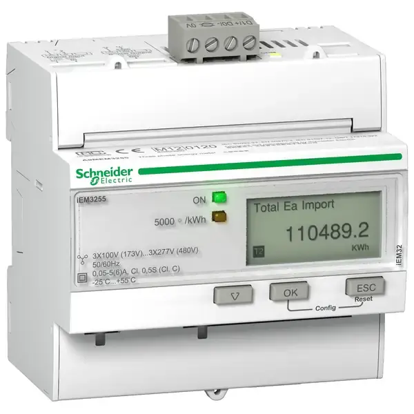 Schneider Electric - A9MEM3255 - TRIPHASE KWH METER CT MODBUS MID - 1