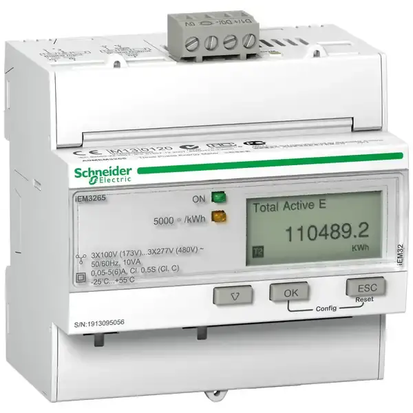 Schneider Electric - A9MEM3265 - ADVANCED MULTI-TARIFF ENERGY METER BACN - 1