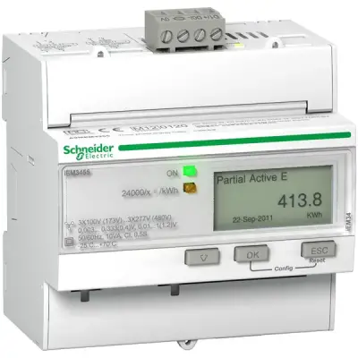 Schneider Electric - A9MEM3455 - iEM Triphase KWh meter LVCT - 1