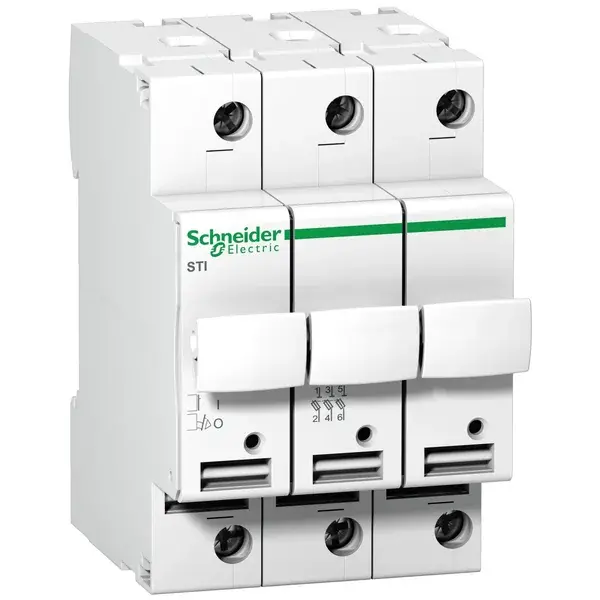 Schneider Electric - A9N15656 - ACTI9 STI 3P 25A FUSE 10.3 X 38 MM FUSE - 1