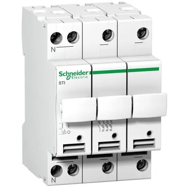 Schneider Electric - A9N15658 - ACTI9 STI 3P-N 25A FUSE 10.3 X 38 MM FUS - 1